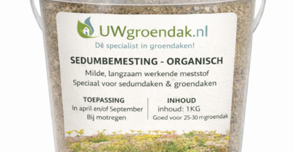 organische sedumbemesting, eco sedumbemesting, sedum onderhoud